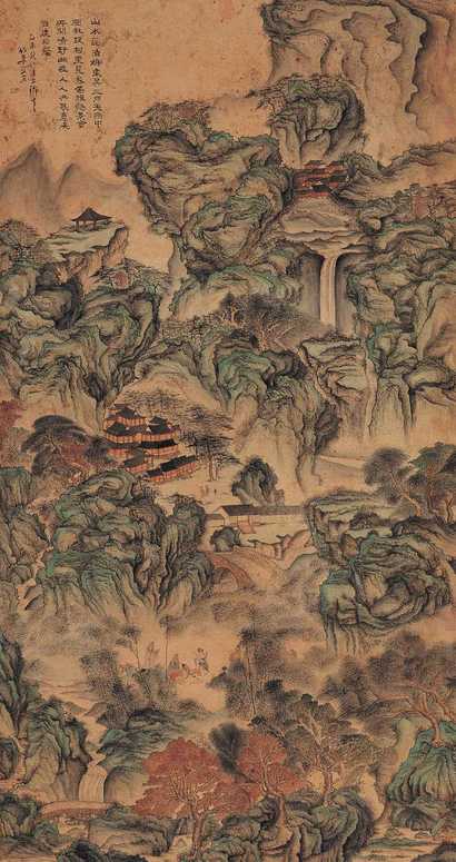吴宏 1655年作 山水 立轴